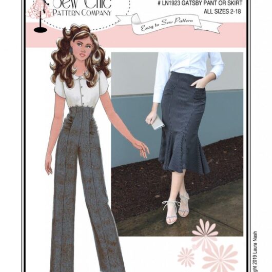 Sew Chic Paper Sewing Pattern Gatsby Skirt & Pants