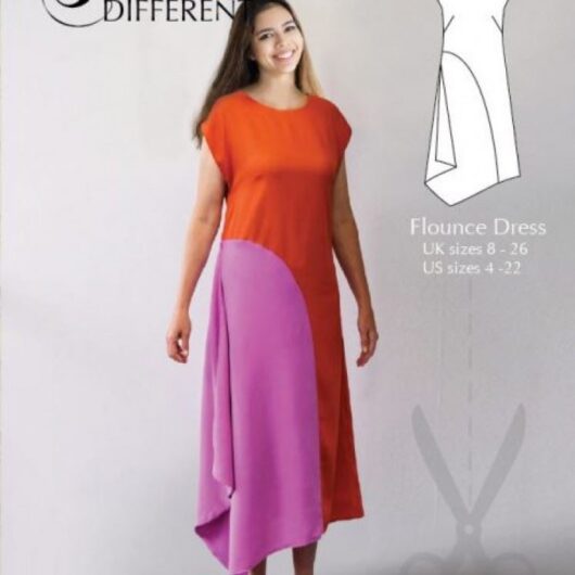 Sew Different Paper Sewing Pattern Flounce Dress
