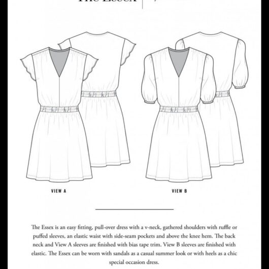 Sewing and the City Paper Sewing Pattern Essex Dress