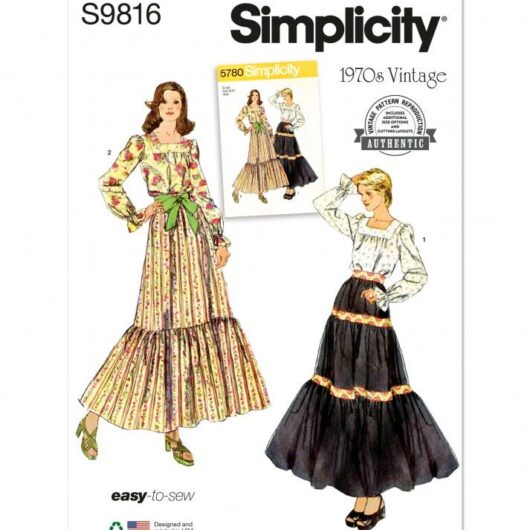 Simplicity Paper Sewing Pattern 9816