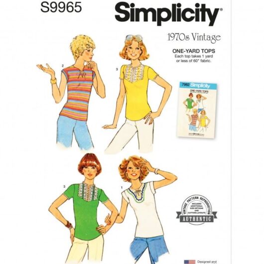 Simplicity Paper Sewing Pattern 9965