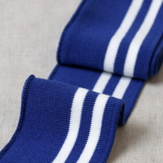 Stephanoise Knitted Cuff Ribbing Royal Blue & White