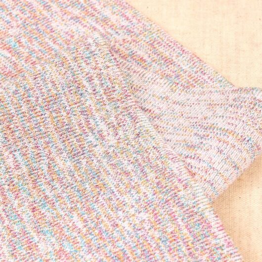 Stephanoise Knitted Cuff Ribbing White & Multi