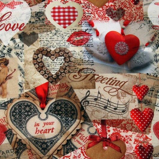 Stof France 100% Cotton Fabric Red & Beige