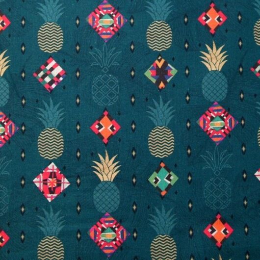 Stof France 100% Cotton Fabric Teal
