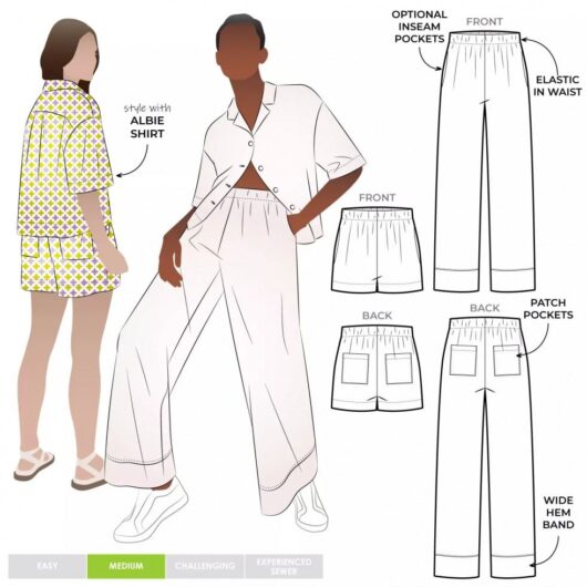 Style Arc Paper Sewing Pattern Albie Pants & Shorts