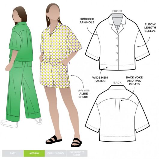 Style Arc Paper Sewing Pattern Albie Shirt