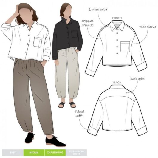 Style Arc Paper Sewing Pattern Archie Shirt