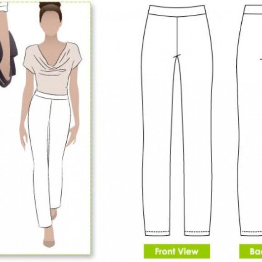 Style Arc Paper Sewing Pattern Barbs Stretch Pants