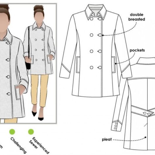 Style Arc Paper Sewing Pattern Beatrice Pea Coat