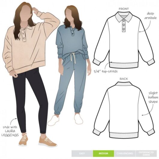 Style Arc Paper Sewing Pattern Bert Knit Top
