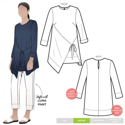 Style Arc Paper Sewing Pattern Bessie Tunic