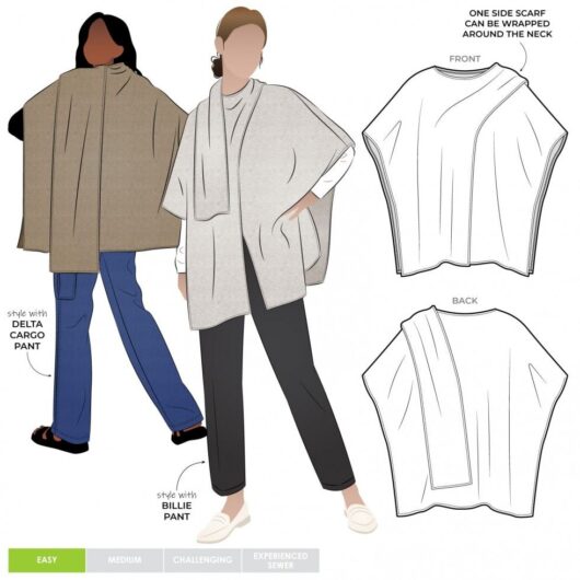Style Arc Paper Sewing Pattern Bijou Cape