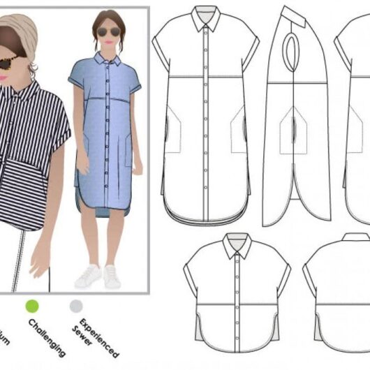 Style Arc Paper Sewing Pattern Blaire Shirt & Dress