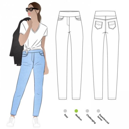Style Arc Paper Sewing Pattern Blakley Stretch Woven Jeans