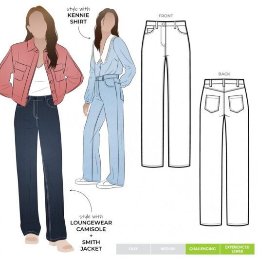 Style Arc Paper Sewing Pattern Carlisle Jeans