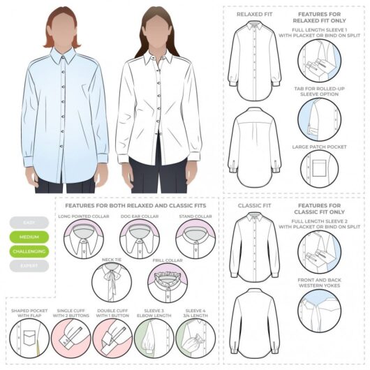 Style Arc Paper Sewing Pattern Clayton Shirt
