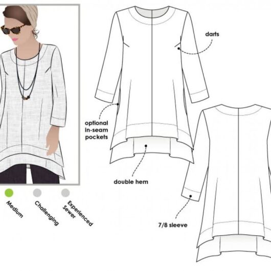 Style Arc Paper Sewing Pattern Daisy Tunic Top