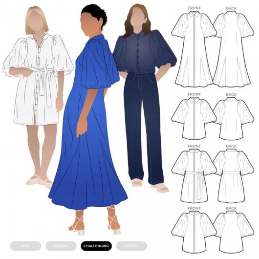 Style Arc Paper Sewing Pattern Dallas Shirt & Dress