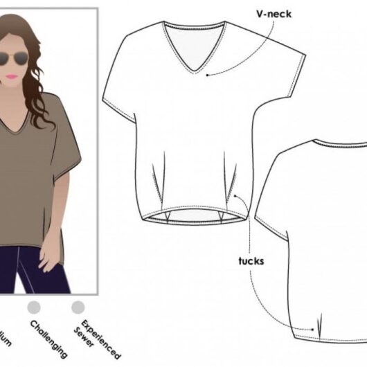 Style Arc Paper Sewing Pattern Daphne Tunic Top