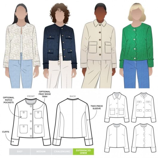 Style Arc Paper Sewing Pattern Delphine Jacket