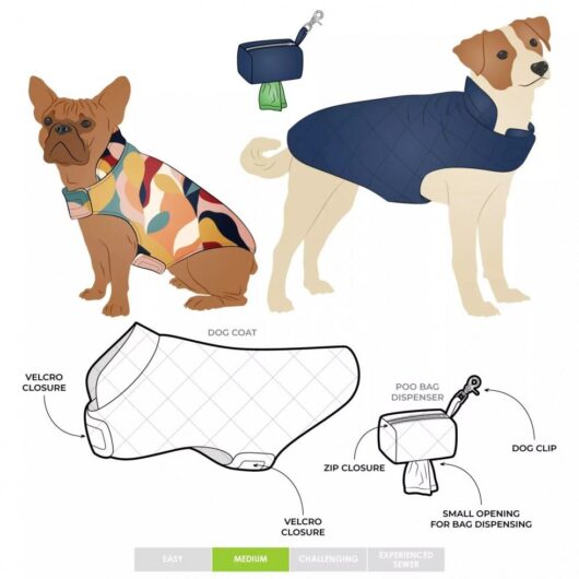Style Arc Paper Sewing Pattern Dog Coat & Poopy Bag