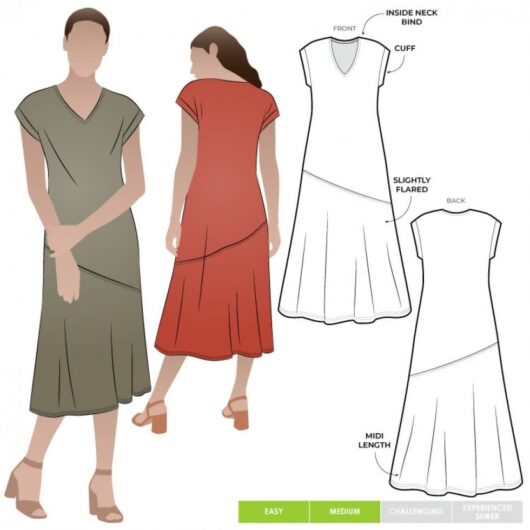 Style Arc Paper Sewing Pattern Doreen Knit Dress