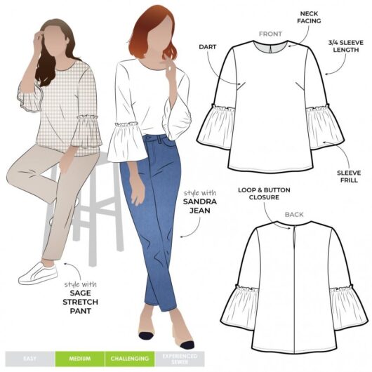 Style Arc Paper Sewing Pattern Effie Top