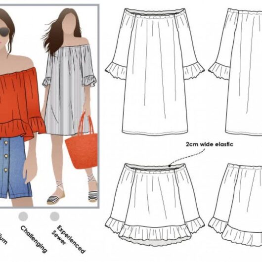 Style Arc Paper Sewing Pattern Ellie Mae Tunic Top