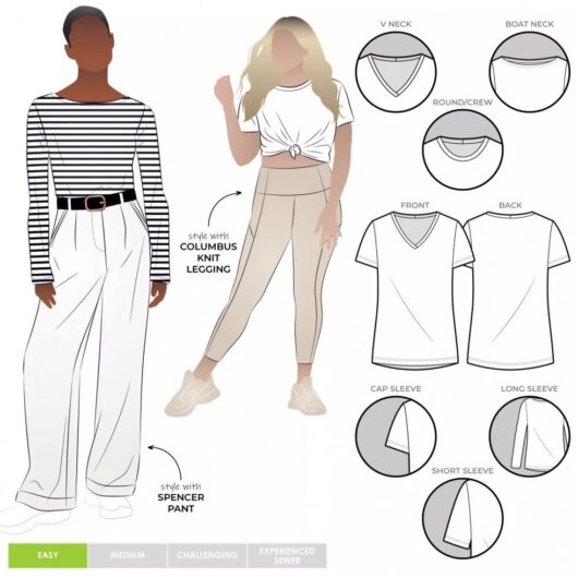 Style Arc Paper Sewing Pattern Ellis Knit T