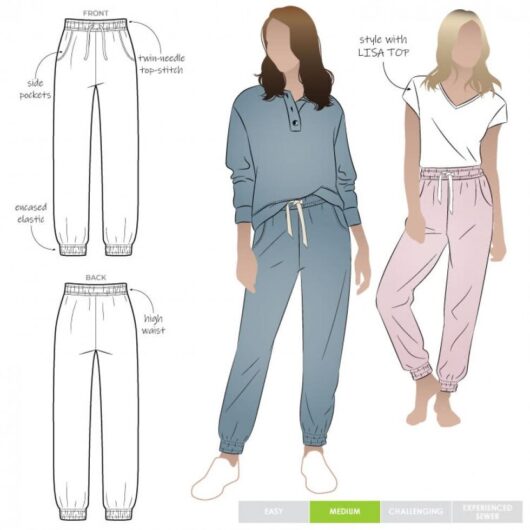 Style Arc Paper Sewing Pattern Ernie Knit Pants