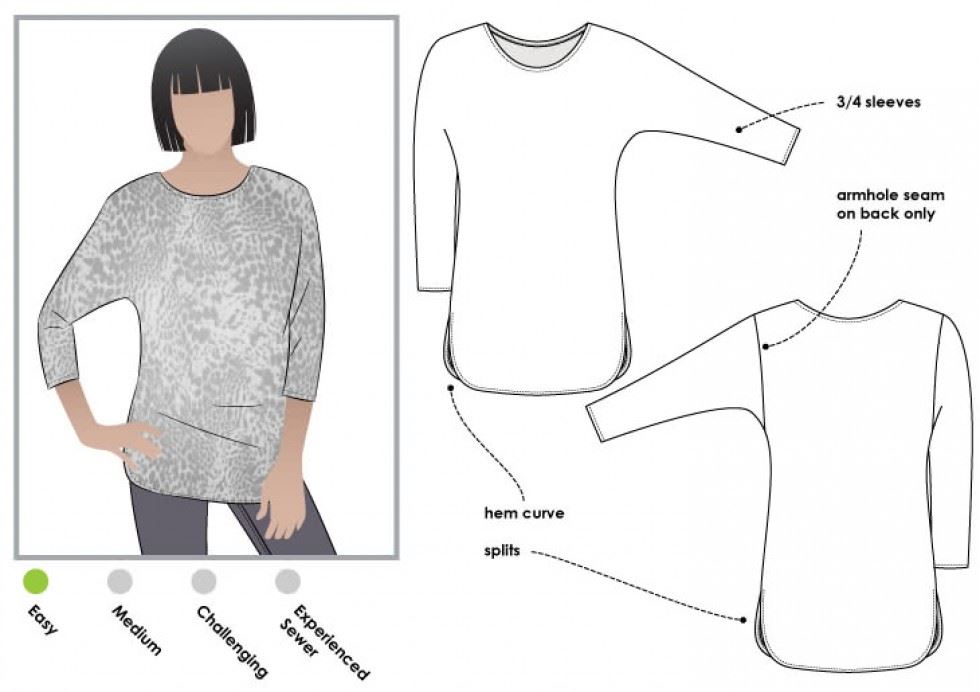 Style Arc Paper Sewing Pattern Fran Top