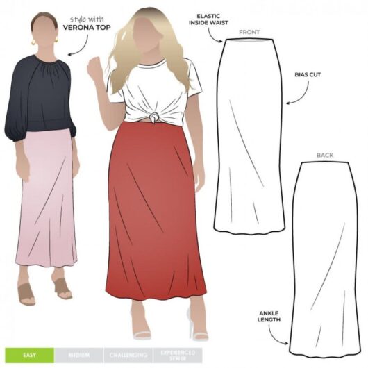 Style Arc Paper Sewing Pattern Genoa Bias Cut Skirt