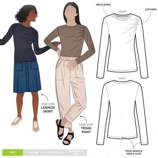 Style Arc Paper Sewing Pattern Glenda Knit Top