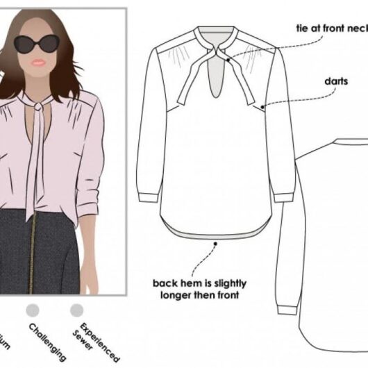 Style Arc Paper Sewing Pattern Holly Blouse