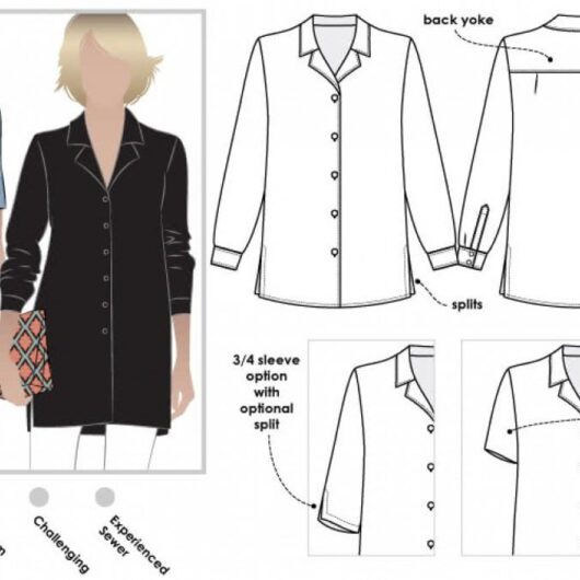 Style Arc Paper Sewing Pattern Jane Overshirt