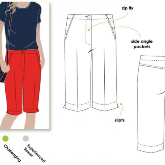 Style Arc Paper Sewing Pattern Jennifer City Shorts