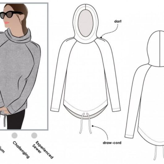 Style Arc Paper Sewing Pattern Josie Hoodie