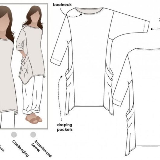 Style Arc Paper Sewing Pattern Kaye Tunic Top