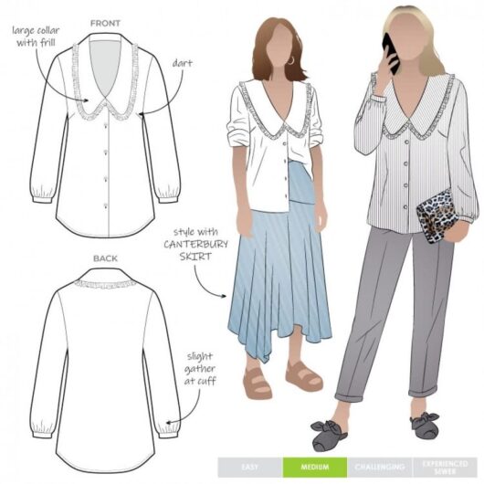 Style Arc Paper Sewing Pattern Kennie Shirt