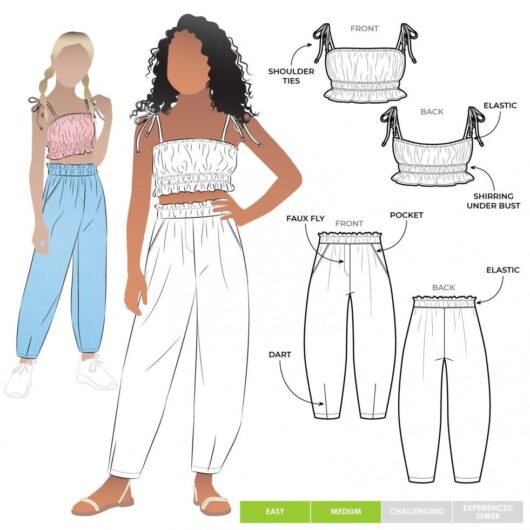 Style Arc Paper Sewing Pattern Kids Barry Pant & Top