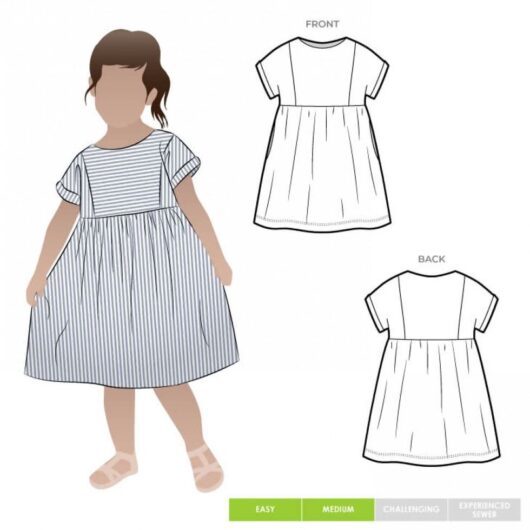 Style Arc Paper Sewing Pattern Kids Lacey Dress
