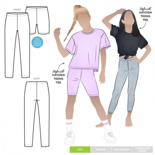 Style Arc Paper Sewing Pattern Kids Lily Leggings