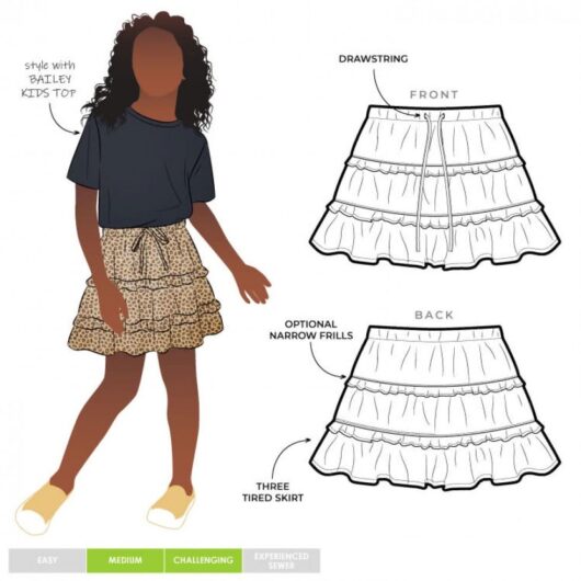 Style Arc Paper Sewing Pattern Kids Melody Skirt