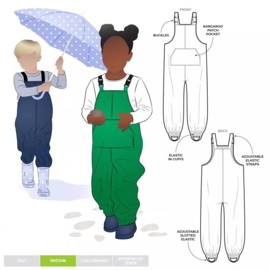 Style Arc Paper Sewing Pattern Kids Puddlesuit