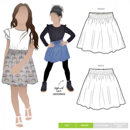 Style Arc Paper Sewing Pattern Kids Ruth Skirt