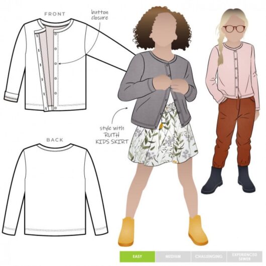 Style Arc Paper Sewing Pattern Kids Saskia Knit Cardi