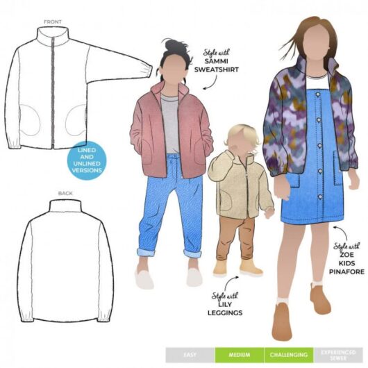 Style Arc Paper Sewing Pattern Kids Teddy Jacket