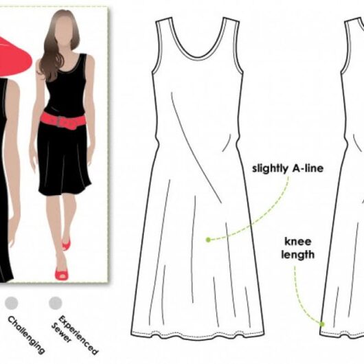 Style Arc Paper Sewing Pattern Kim Knit Dress