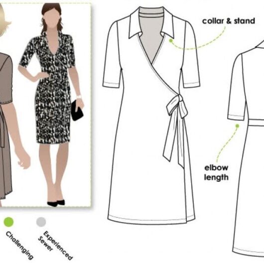 Style Arc Paper Sewing Pattern Lea Wrap Dress